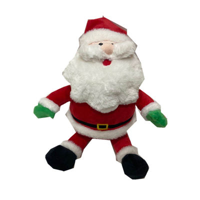 0.28m 11.02 ''Bernyanyi Santa Claus Ayah Natal Mainan Cuddly Lampu LED